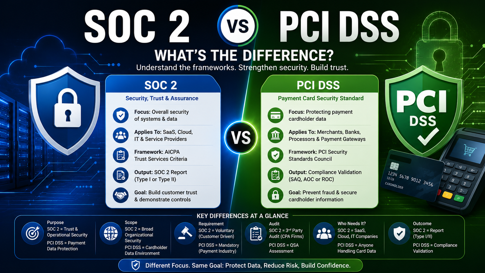 SOC 2 vs PCI DSS comparison