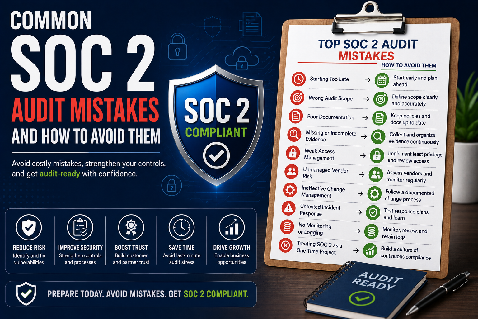 SOC 2 Audit Mistakes Guide - soc2.in SOC 2 Audit Mistakes Guide