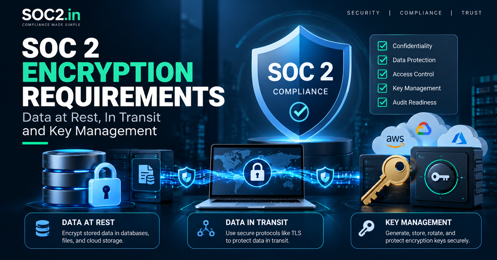 SOC 2 Encryption Requirements Infographic